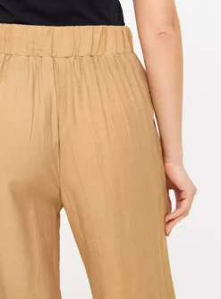 Stone Crinkle Wide Leg Trousers 14 -Cheap Zest Garb Store tuc144279215 Stone R Z003A