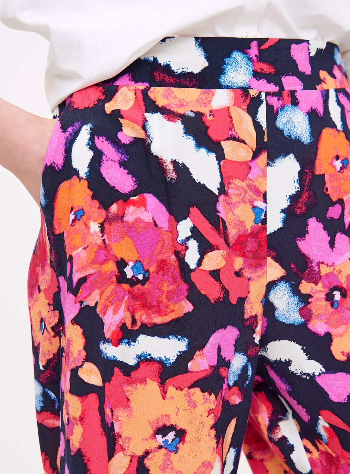 Floral Print Cropped Wide Leg Trousers 16 6 Floral Print Cropped Wide Leg Trousers 16 - Image 4