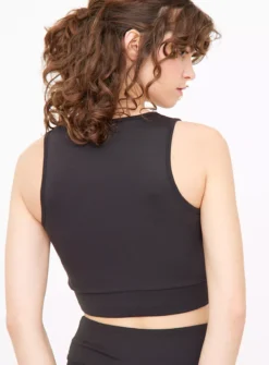 Active Black Wrap Hem Cropped Top XXL -Cheap Zest Garb Store tuc144301654 Black R Z004A