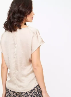 Cream Satin Cowl Neck Top 26 -Cheap Zest Garb Store tuc144335643 Cream R Z004A