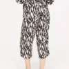 Coord Mono Print Wide Leg Cropped Trousers 22 -Cheap Zest Garb Store tuc144338529 Mono R Z004A