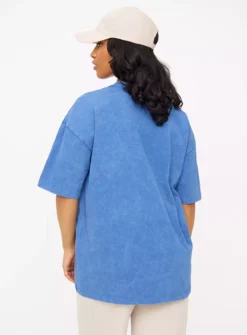 Blue Washed Oversized T-Shirt 26 -Cheap Zest Garb Store tuc144350026 Denim R Z004A
