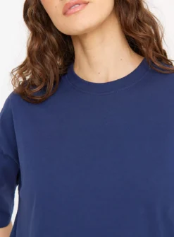 Navy Oversized Short Sleeve T-Shirt 16