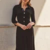 SOSANDAR Black Ponte Popper Front Jersey Dress 16 2 SOSANDAR Black Ponte Popper Front Jersey Dress 16 -Cheap Zest Garb Store tuc144384710 Black R Z001A