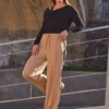SOSANDAR Stone Side Stripe Wide Leg Trousers 12 2 SOSANDAR Stone Side Stripe Wide Leg Trousers 12 -Cheap Zest Garb Store tuc144388243 Stone R Z001A