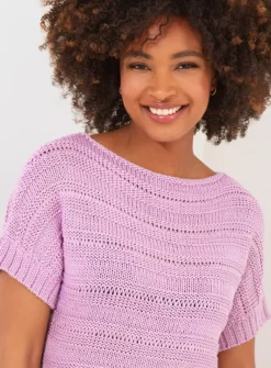 JOE BROWNS Relaxed Fit Knitted Top 12 12 JOE BROWNS Relaxed Fit Knitted Top 12 -Cheap Zest Garb Store tuc144404573 Purple R Z006A