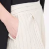 Cream Stripe Linen Blend Wide Leg Trousers18