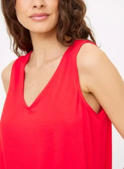 Red Relaxed V Front Vest Top 24 8 Red Relaxed V Front Vest Top 24 -Cheap Zest Garb Store tuc144433243 Red R Z003A
