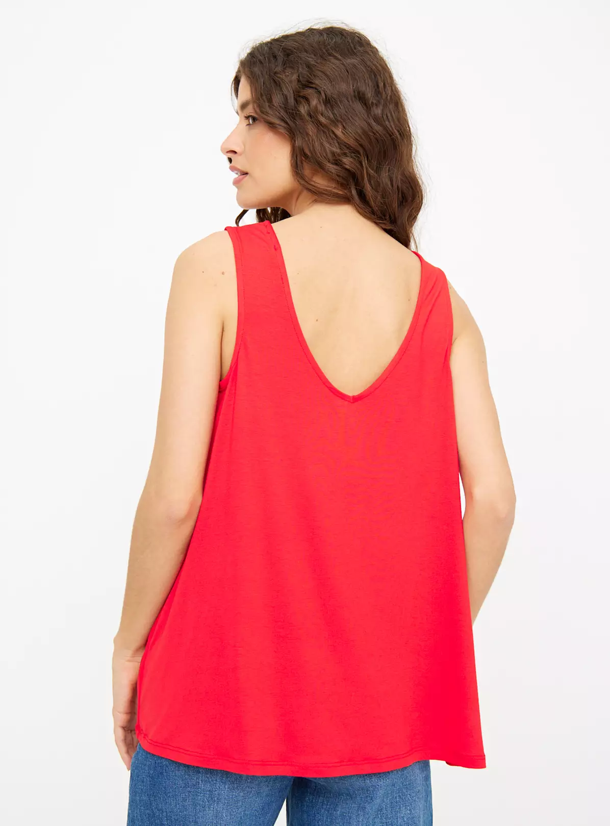 Red Relaxed V Front Vest Top 24 3 Red Relaxed V Front Vest Top 24