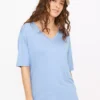 Blue V Neck Relaxed T-Shirt 14 -Cheap Zest Garb Store tuc144433876 Blue R Z001A