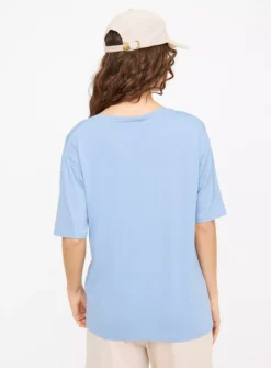 Blue V Neck Relaxed T-Shirt 14 -Cheap Zest Garb Store tuc144433876 Blue R Z004A
