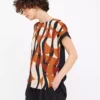 Brown Woven Abstract Print Top 22 -Cheap Zest Garb Store tuc144449704 Multi20Coloured R Z001A