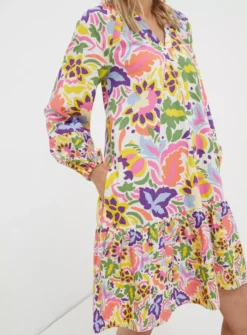 FATFACE Amy Art Floral Tunic Dress 12