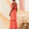 FATFACE Hibiscus Lace Maxi Dress Coral Pink 20 1 FATFACE Hibiscus Lace Maxi Dress Coral Pink 20 -Cheap Zest Garb Store tuc144504523 Coral R Z002A