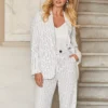SOSANDAR Ivory Pinstripe Wide Leg 20 -Cheap Zest Garb Store tuc144549342 Ivory R Z005A