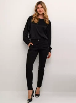 KAFFE Lea Rivet Trousers Black 18 -Cheap Zest Garb Store tuc144623881 Black R Z003A