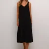KAFFE Nora Sleeveless V Neck Midi Dress 18 -Cheap Zest Garb Store tuc144624120 Black R Z002A