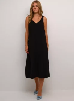 KAFFE Nora Sleeveless V Neck Midi Dress 18