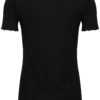 KAFFE Drew Short Sleeve Rib T Shirt Black XL -Cheap Zest Garb Store tuc144626491 Black R Z005A