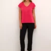 KAFFE Lise V Neck Short Sleeve T Shirt XL 2 KAFFE Lise V Neck Short Sleeve T Shirt XL -Cheap Zest Garb Store tuc144626889 Pink R Z003A