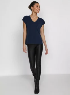 KAFFE Lise V Neck T Shirt L 9 KAFFE Lise V Neck T Shirt L -Cheap Zest Garb Store tuc144626951 Blue R Z003A