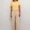 KAFFE Merle Suit Cropped Leg Trousers 16 -Cheap Zest Garb Store tuc144627531 Yellow R Z003A