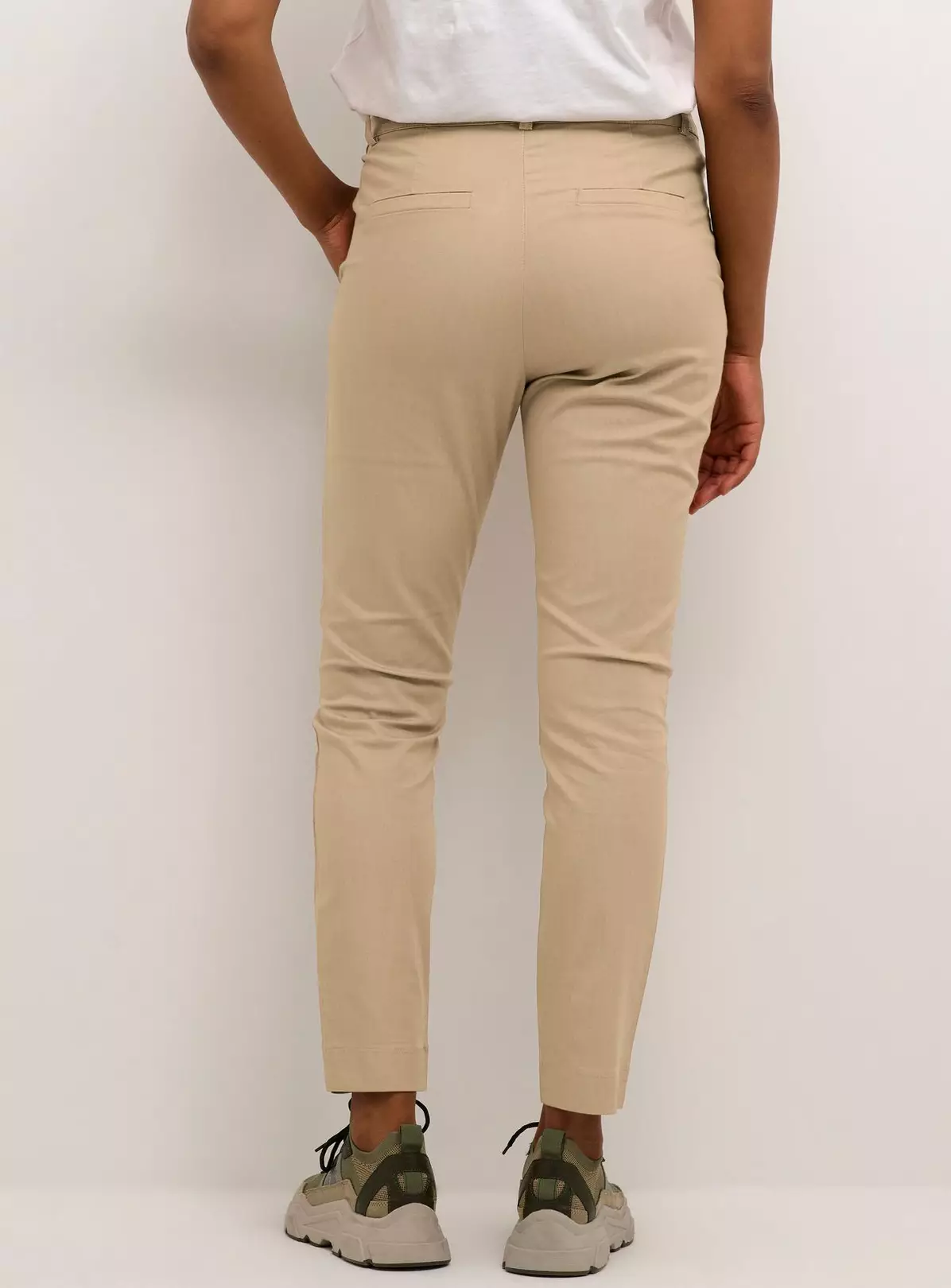 KAFFE Lea Chino 7/8 Trousers Cream 8 3 KAFFE Lea Chino 7/8 Trousers Cream 8