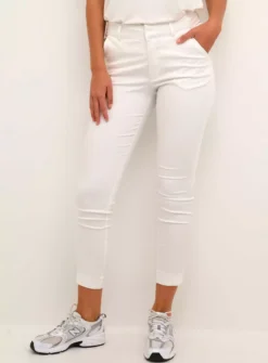 KAFFE Lea 7/8 Chino Trousers White 12 -Cheap Zest Garb Store tuc144628737 White R Z001A