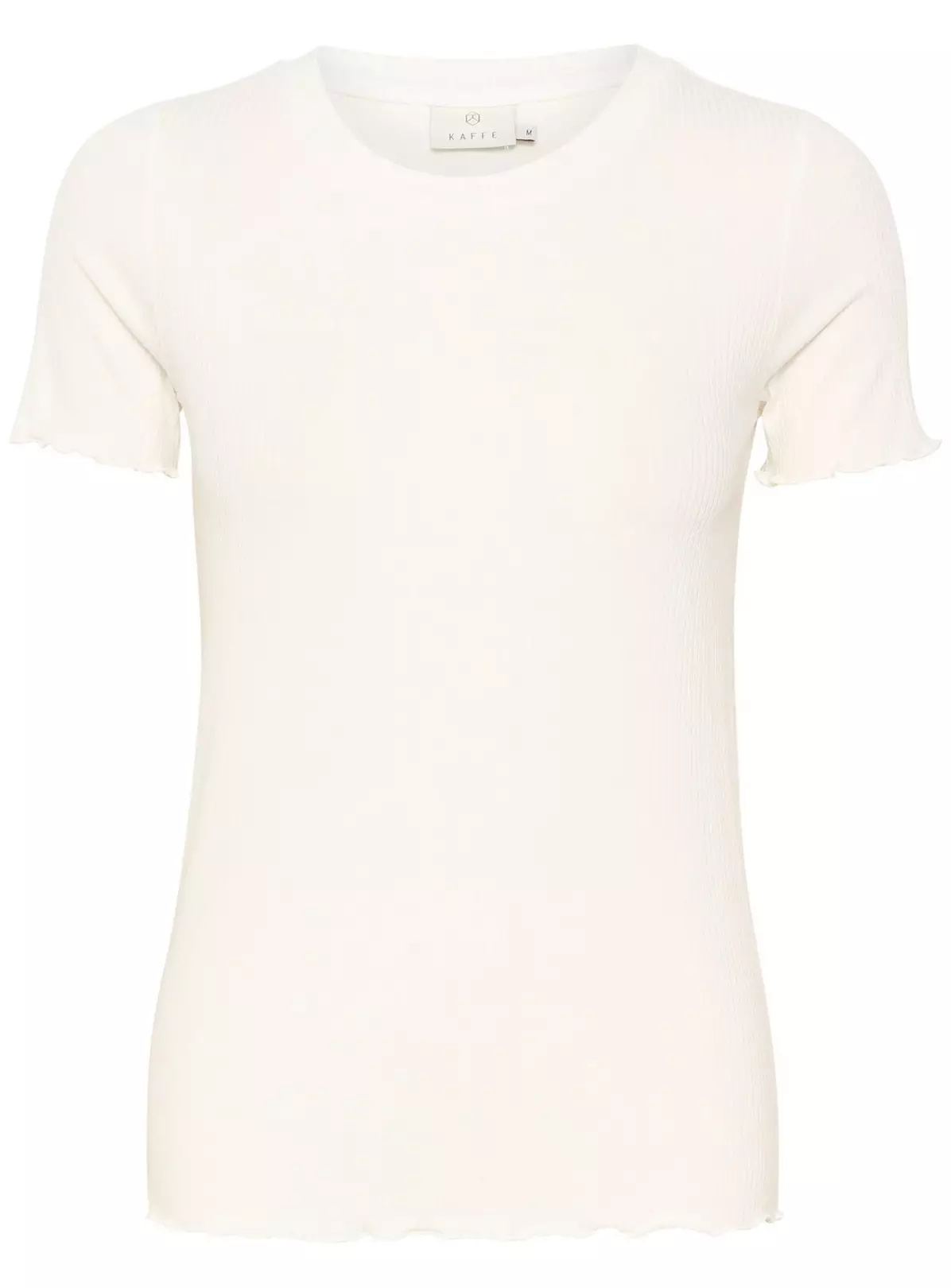 KAFFE Drew Short Sleeve Rib T Shirt White XL 4 KAFFE Drew Short Sleeve Rib T Shirt White XL - Image 2