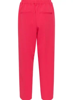 KAFFE Sakura Elastic Waist Suit Trousers Dark Pink 16