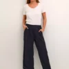 KAFFE Dacia High Waisted Cropped Trousers Blue 8 -Cheap Zest Garb Store tuc144668413 Blue R Z003A