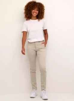 KAFFE Lea Rivet Trousers Grey 12