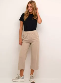 KAFFE Naya Elastic Waist Cropped Trousers 18