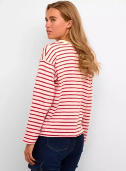 KAFFE Kawinny Long Sleeve T Shirt Red XL -Cheap Zest Garb Store tuc144708331 Red R Z002A